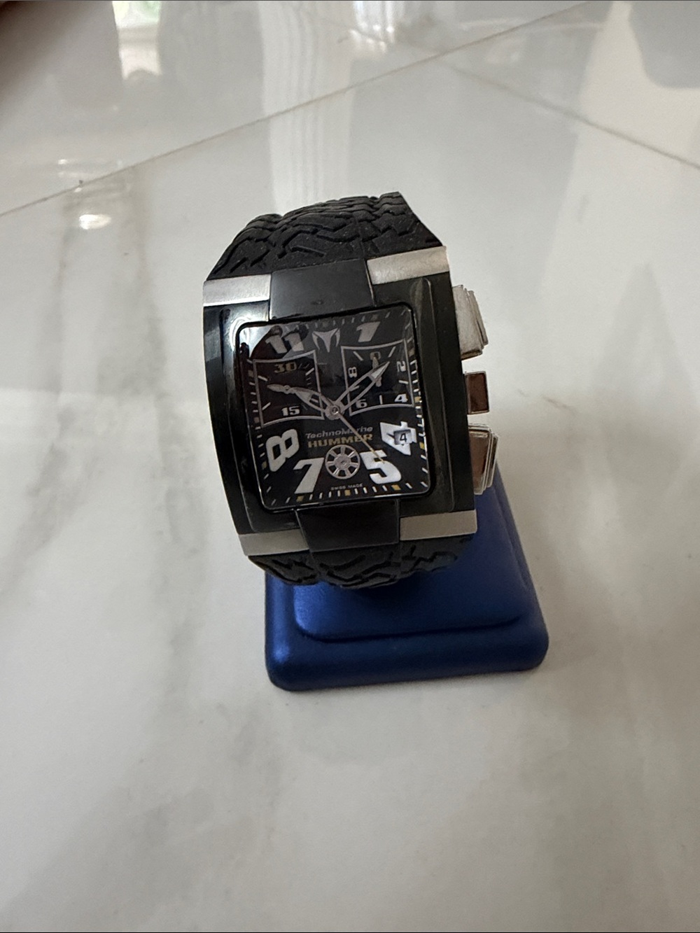 Technomarine Hummer. Black and Silver Men's Sport Chronograph Watch. Swiss made